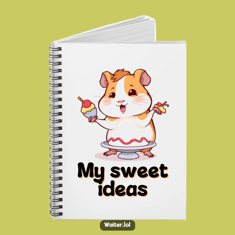 Funny Wobbly Guinea Pig Notebook - Jot Down Your Sweetest Ideas
