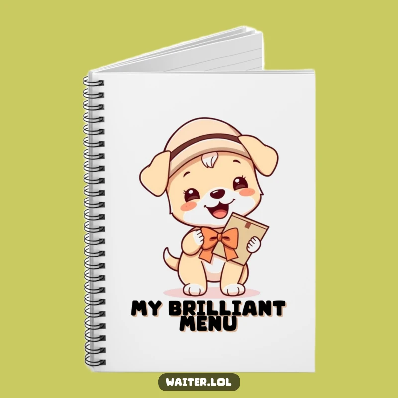 Funny Giggling Puppy Menu Notebook: Jot Down Orders in this Hilarious Dog Journal