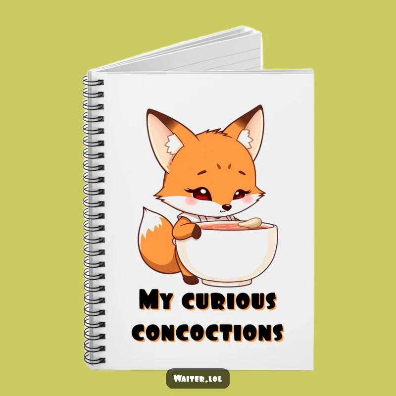 Funny Fox Chef Notebook: Jot Down Culinary Secrets, Creative Gift!