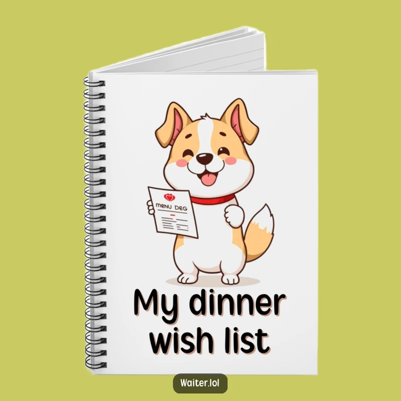 Funny Dog's Order Pad Notebook - Wagging Tail Journal