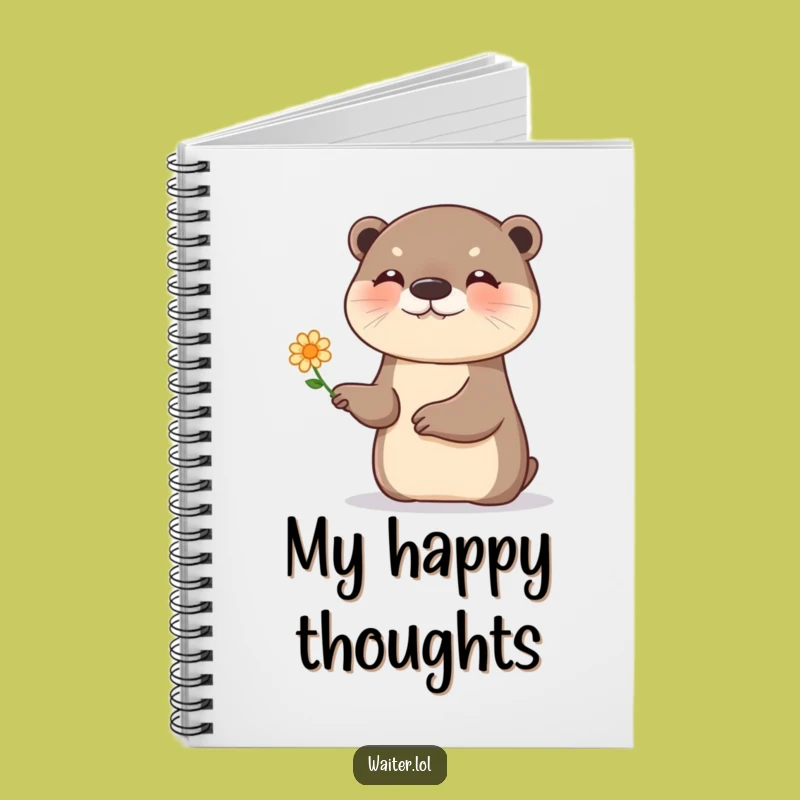 Funny Otter Flower Notebook: Journal with Playful Joy