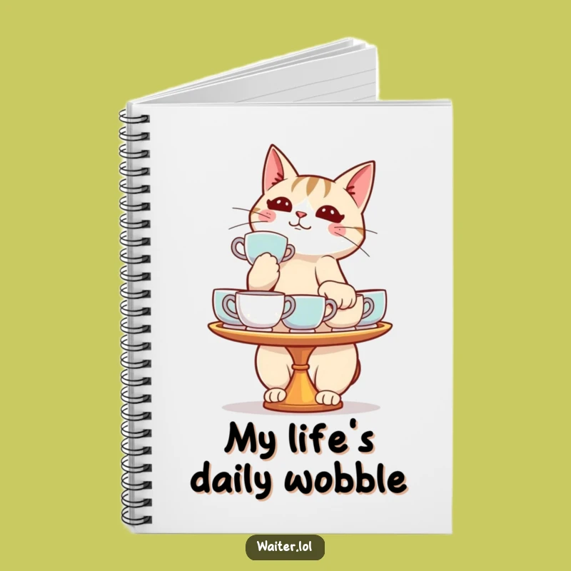 Funny Cat Teacup Notebook - Plan Your Day, Perfect Gift for Organizers!