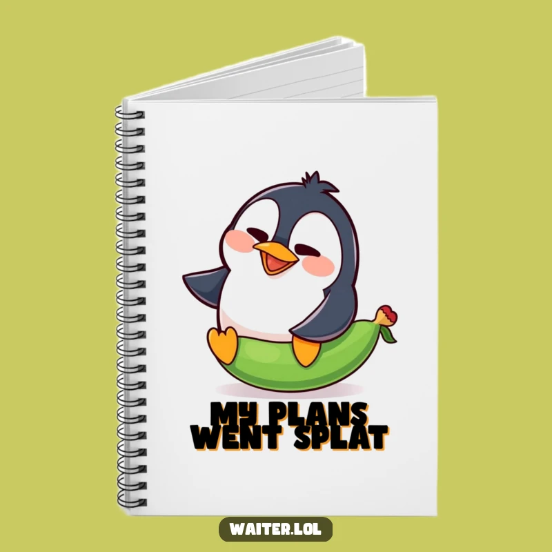 Funny Penguin Pea Slip Notebook: Comical Squawk For Notes And Laughs
