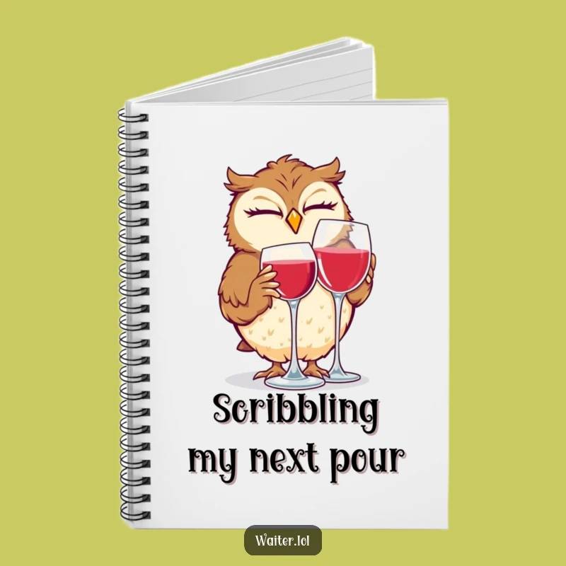 Funny Giggling Owl Notebook: Jot Down Ideas with a Wink and a Smile