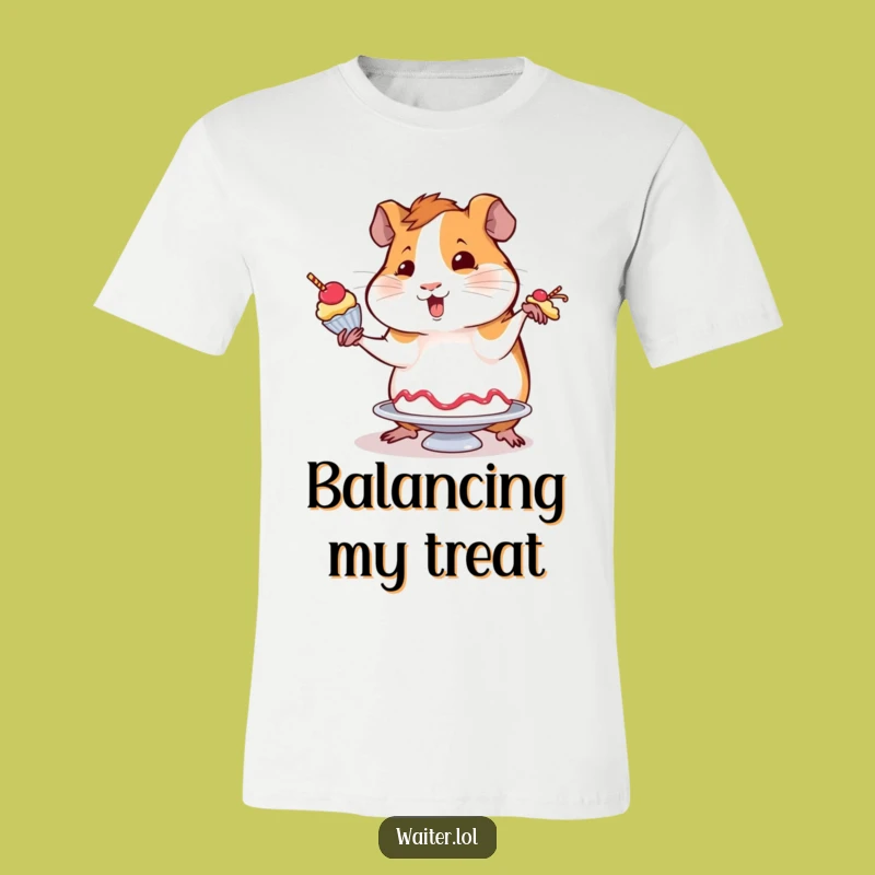 Funny Wobbly Guinea Pig Dessert T-Shirt - Sweet Humor for Every Occasion