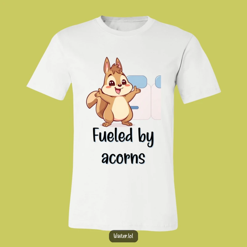 Funny Squirrel Tea Server T-Shirt - Wide Eyed Energy Tee