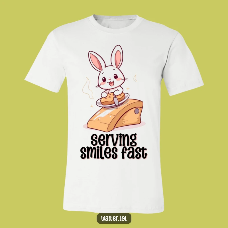 Funny Bunny Food Delivery T-Shirt - Fast & Cheerful Apparel