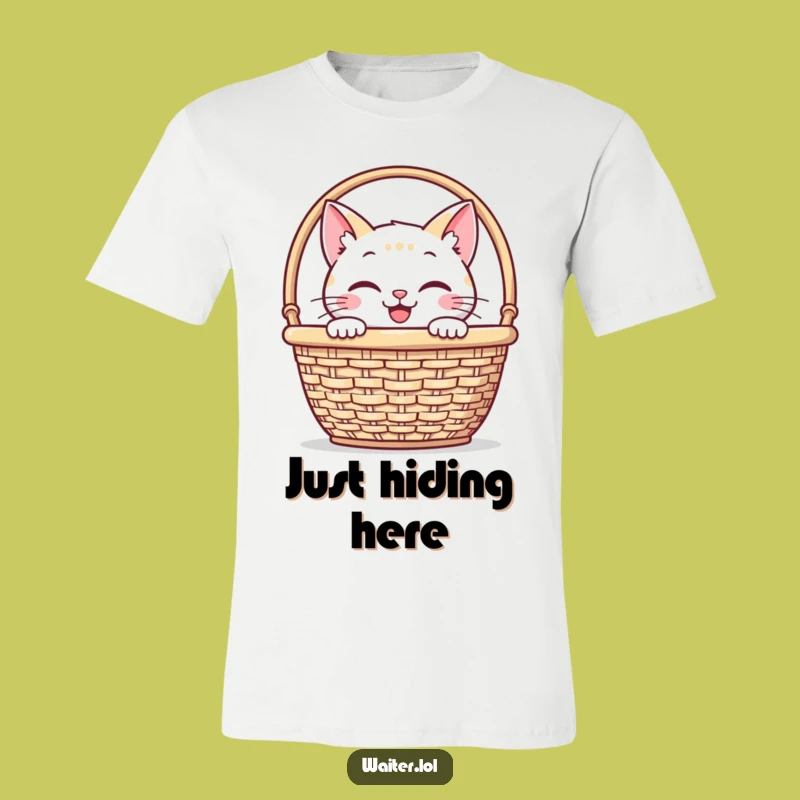 Funny Cat Napkin T-Shirt - Stealthy Humor for Cat People