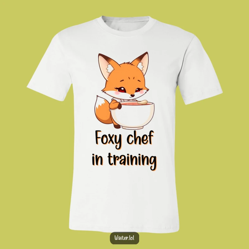 Funny Fox Chef T-Shirt: Curious Fox Tastes the Mystery, Foodie Gift!