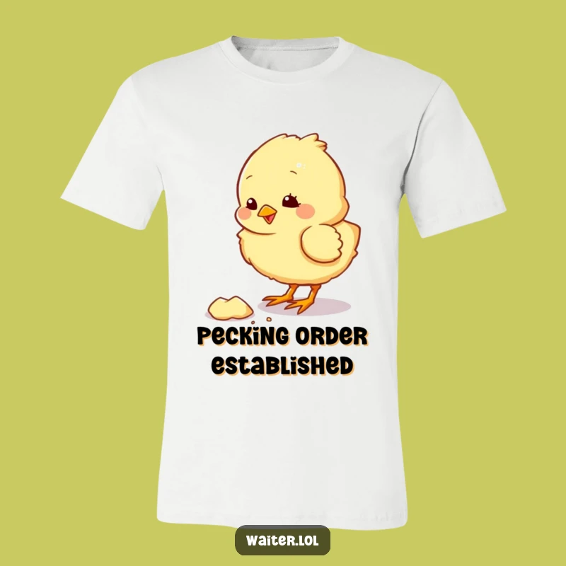 Funny Chick Pecking T-Shirt: Cute & Humorous Bird Apparel