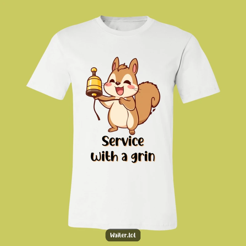 Funny Squirrel Service Bell T-Shirt: Wear Your Enthusiasm with Pride