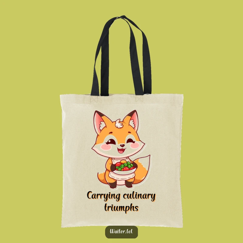Funny Fox Chef Apron Tote Bag - Carry Your Culinary Delights