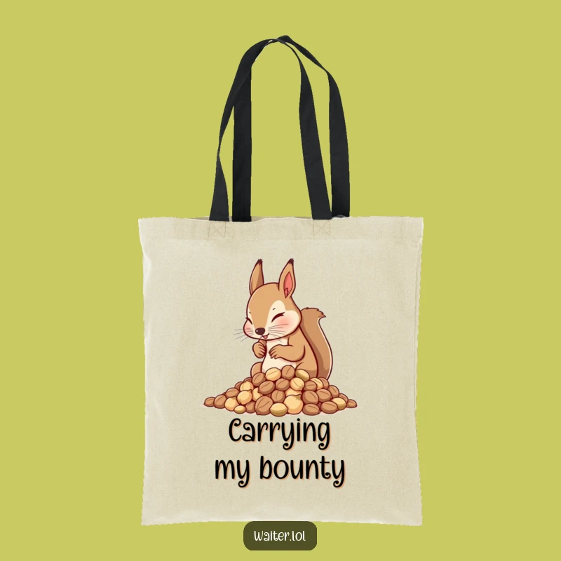 Funny Squirrel Waiter Tote Bag: Carry Your Treasures with Focused Style