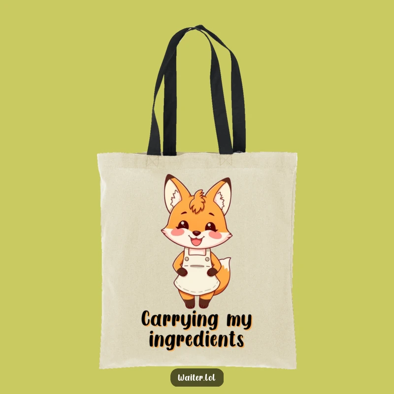 Funny Fox Apron Tote Bag: Charming Fox Smiles, Carry Happiness