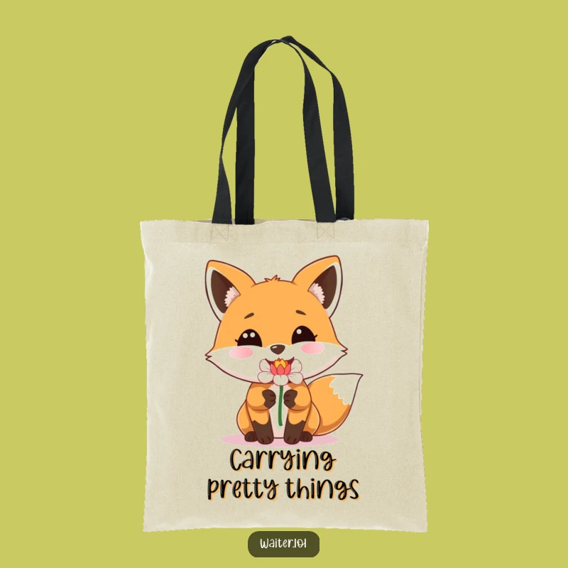 Funny Fox Flower Delivery Tote Bag - Beaming Accessory for Any Occasion