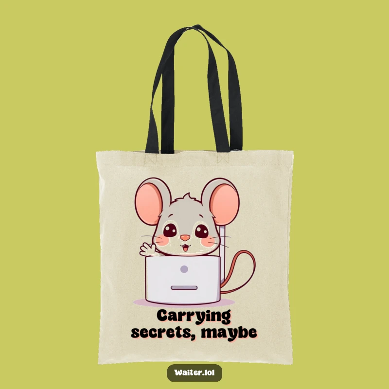 Funny Mouse Napkin Tote Bag: Carry Welcomes, Your Perfect Funny Gift!