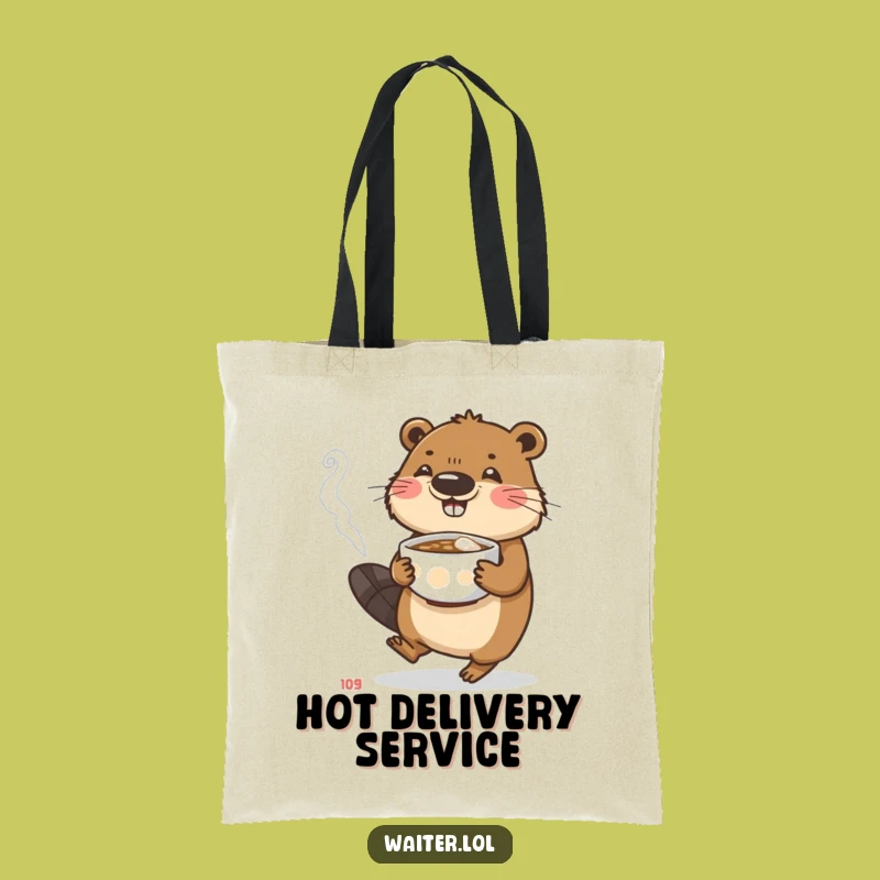 Funny Beaver Tote Bag: Carry Your Essentials with Diligent Style