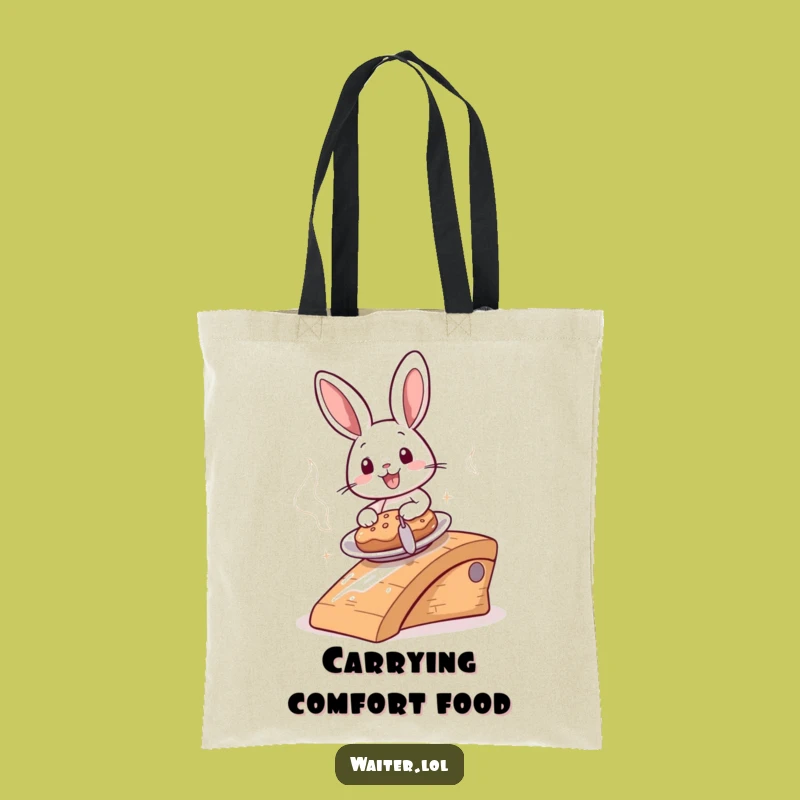 Funny Bunny Food Delivery Tote Bag - Carry Your Meals with Speed