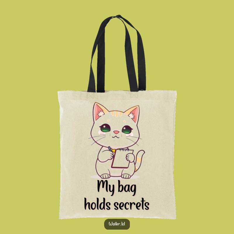 Funny Cat Barista Tote Bag: Carry Your Essentials with a Hilarious Feline Friend
