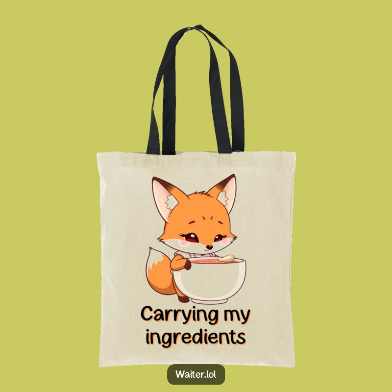 Funny Fox Chef Tote Bag: Carry Your Culinary Secrets, Stylish Gift!