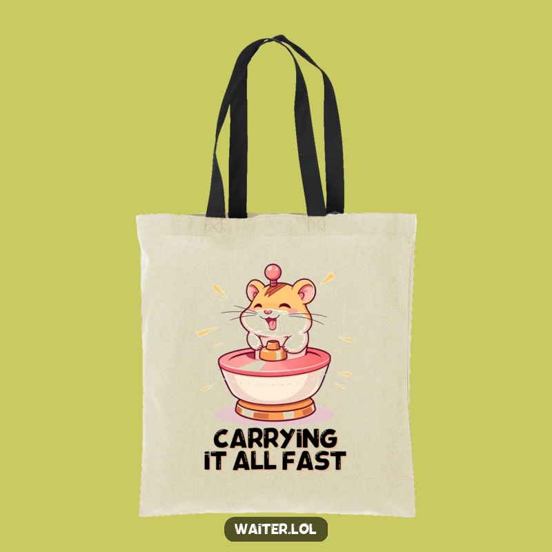 Funny Hamster Tote Bag: Carry Speed with Giggling Style