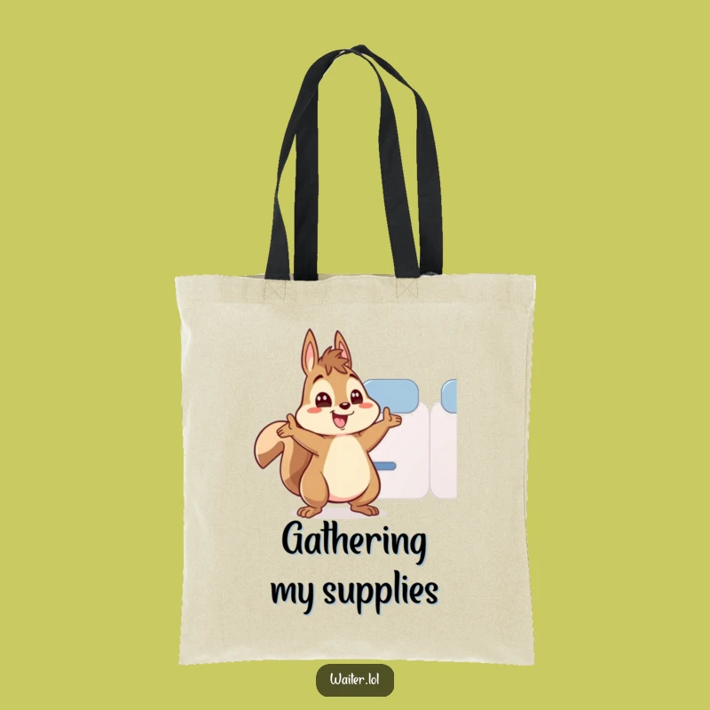 Funny Squirrel Tea Time Tote Bag - Enthusiastic Refills