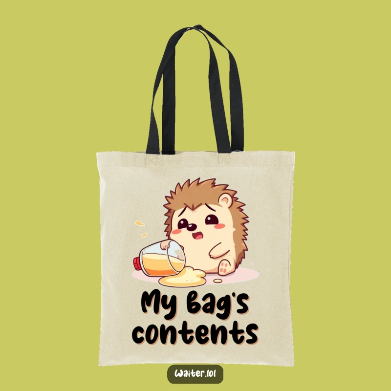 Funny Hedgehog Spill Tote Bag: Carry Your Laughs Everywhere!